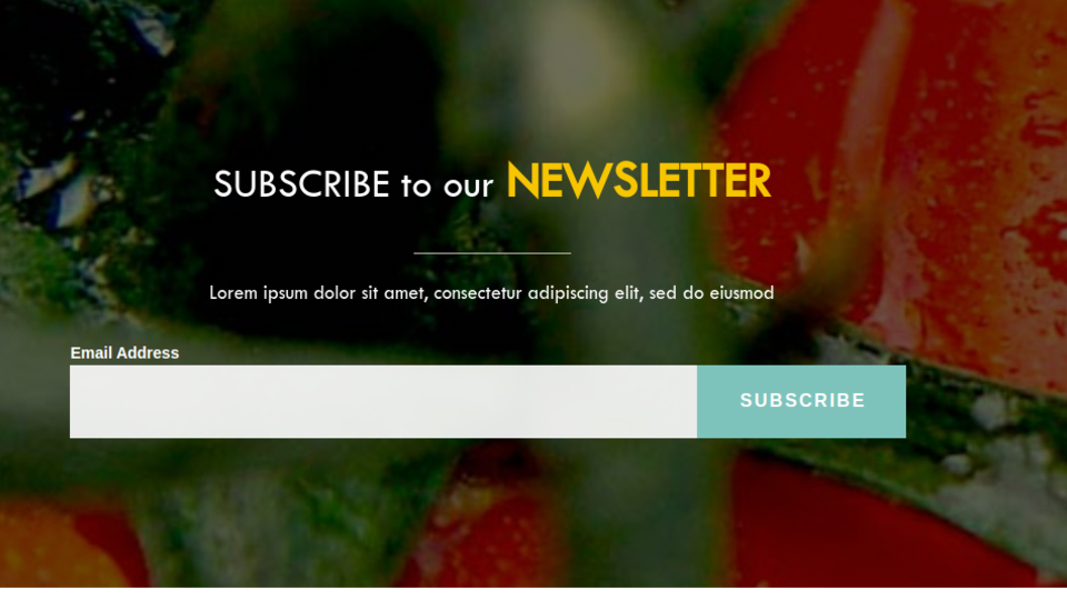 Image example of Newsletter subscription