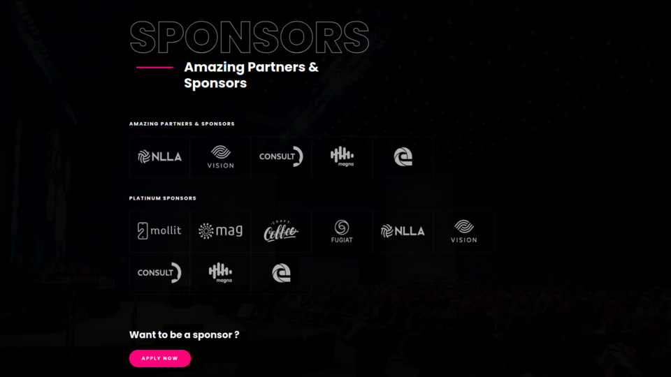 Image example of Sponsors section