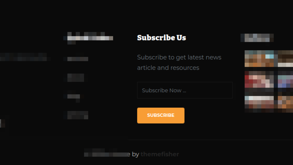 Image example of Newsletter subscription